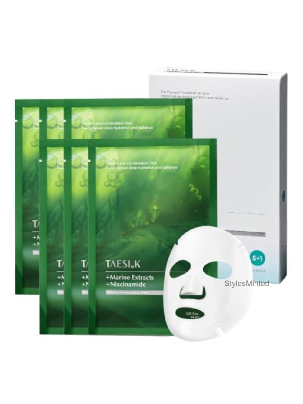 Niacinamide Retinol Peptide Sheet Mask 6ct Hydrating Glass Skin